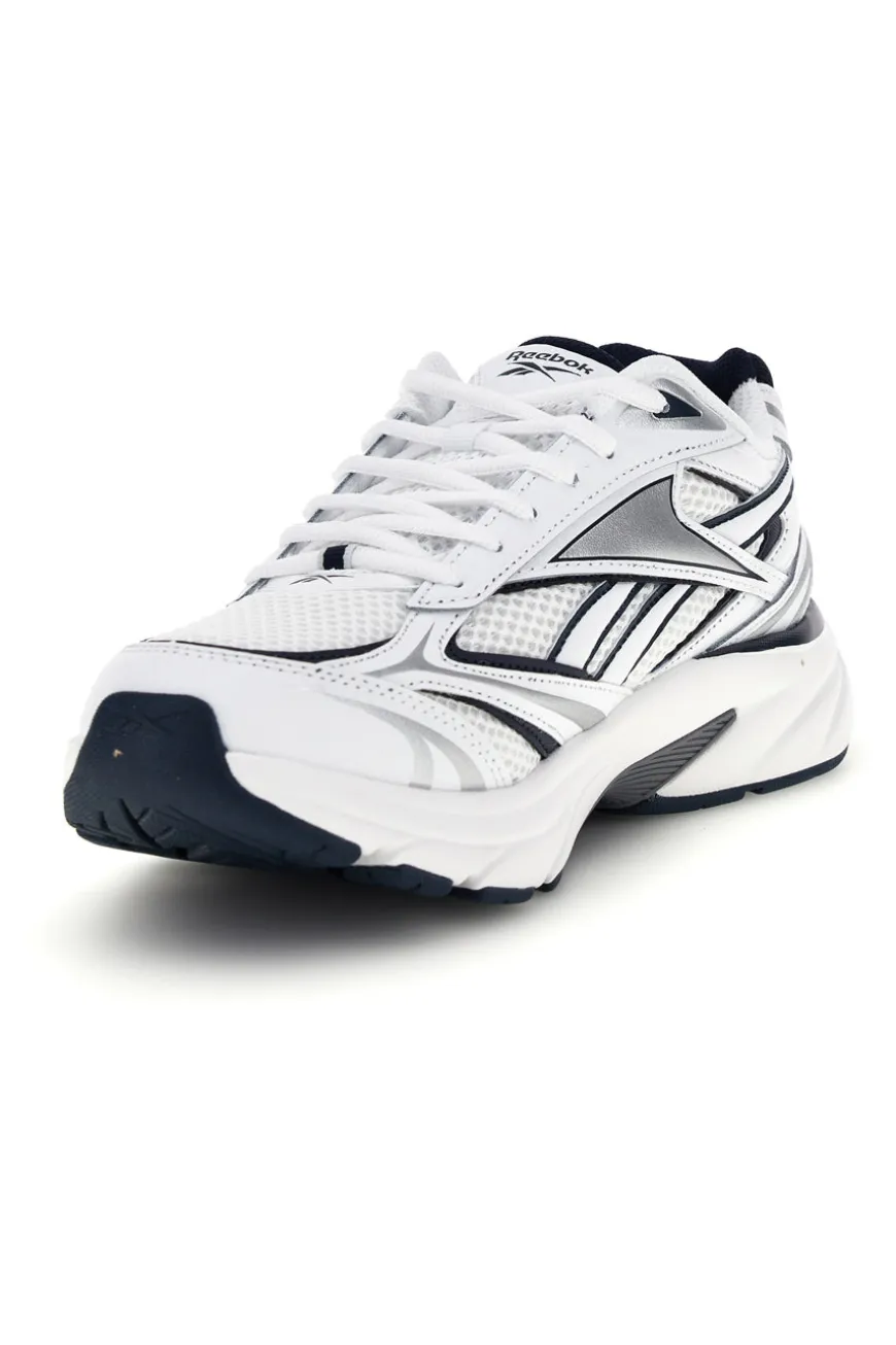 Sneakers bianco con inserti navy e silver Reebok Belwave