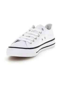 Sneakers bianco in tela stringate basse 2t2l 8011