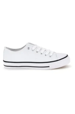 Sneakers bianco in tela stringate basse 2t2l 8011