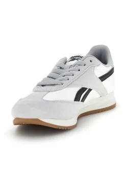 Sneakers bianco in tessuto con inserti grigio chiaro Reebok World 70