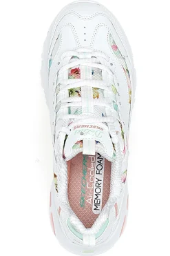 Sneakers bianco multicolor Memory Foam Skechers D'lites Blooming Fields
