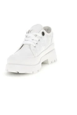 Sneakers bianco platform suoletta estraibile tomaia ricamata Freddy S2617FY7690
