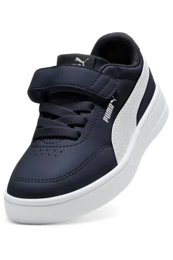 Sneakers blu con dettagli bianchi Puma Court Classic Clean AC+ PS