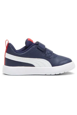 Sneakers blu con doppio strappo e dettagli bianchi Puma Courtflex V3 V Inf