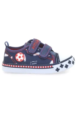 Sneakers blu con doppio strappo e stampa fantasia Pitt Kids 2242788