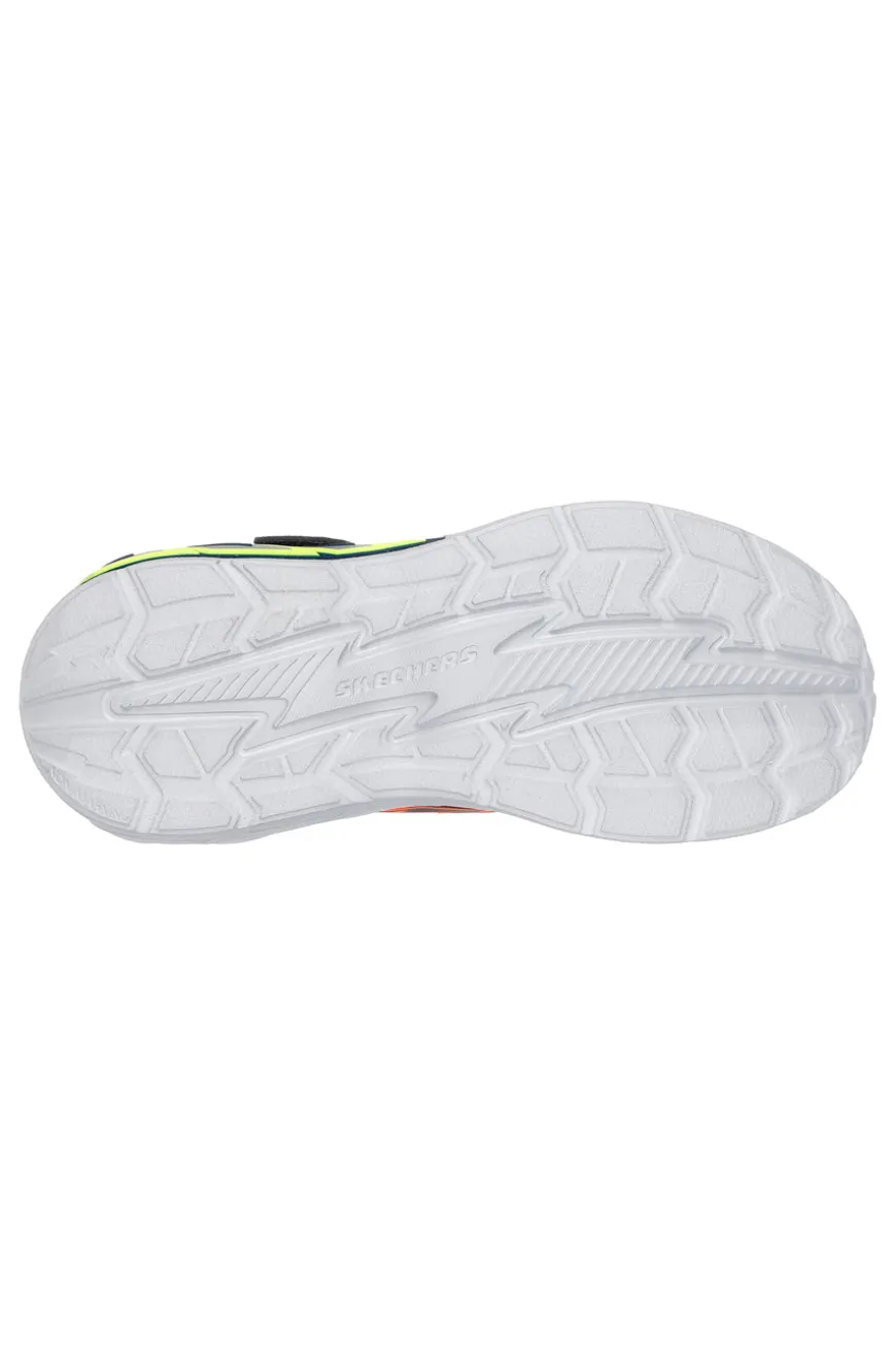 Sneakers blu con luci e dettagli arancioni Skechers Light Storm 2.0 Bolt-Brights