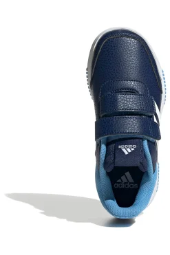 Sneakers blu con strisce bianche chiusura a strappo Adidas Tensaur Sport 2.0 CF K