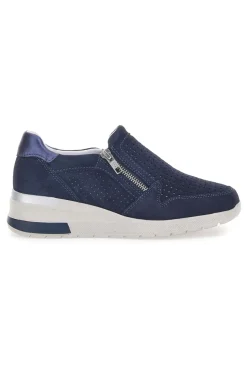 Sneakers Blu Con Zip Mio Tempo 19832