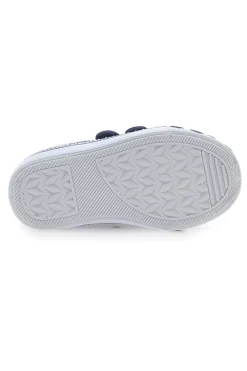 Sneakers blu denim con cuori e scritte a strappo PITT KIDS 224275