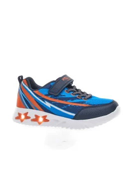 Sneakers Blu e Arancioni con Luci Integrate PITT KIDS K21900