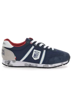 Sneakers Blu e Bianche Con Lacci Marina Militare MM255