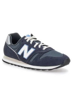 Sneakers Blu Eclissi Con Inserti In Vera Pelle New Balance 373