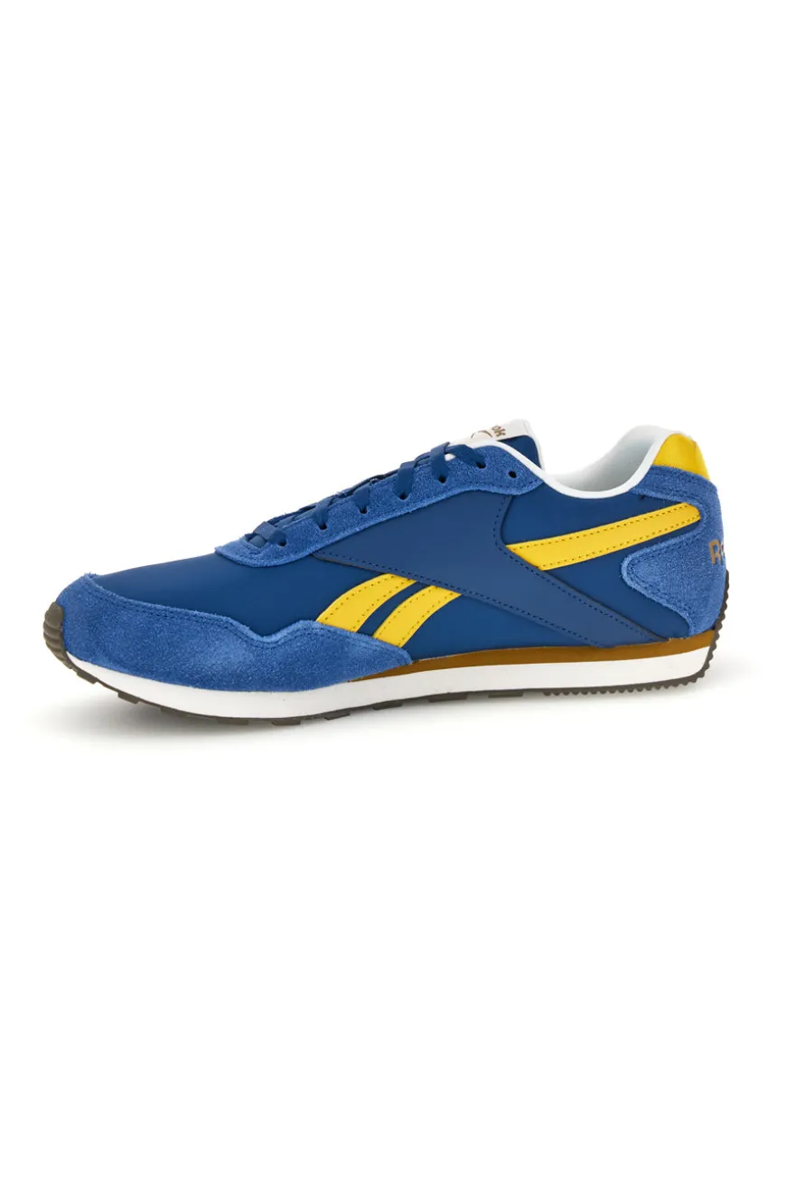 Sneakers blu e gialle con inserti a contrasto Reebok Glide Low