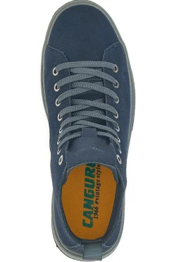 Sneakers blu in camoscio con suola in gomma Canguro CA817