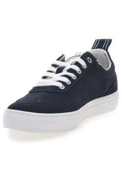 Sneakers blu in tela con suola bianca Gas 514005