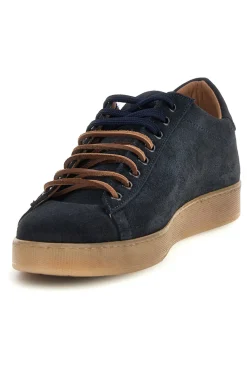 Sneakers blu in vera pelle Ptr 7250