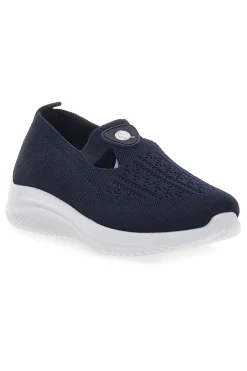 Sneakers Blu Slip On con Tomaia Effetto Ricamo CANGURO CA1227