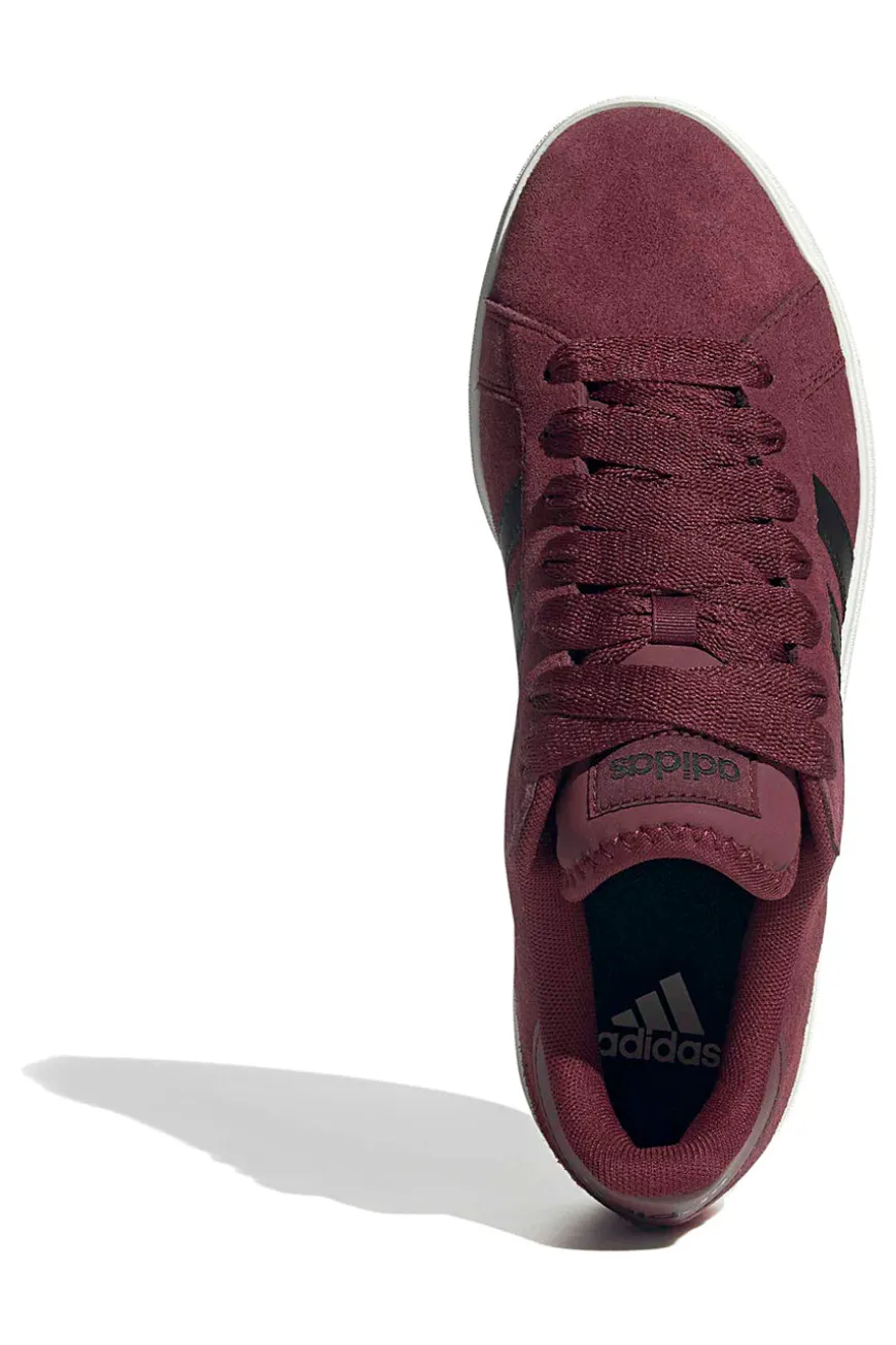 Sneakers bordeaux in pelle con strisce nere Adidas Grand Court Base 00s