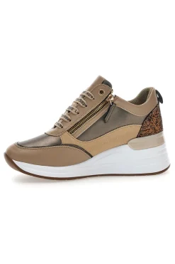 Sneakers bronzo con zip decorativa Laura Biagiotti L97619517