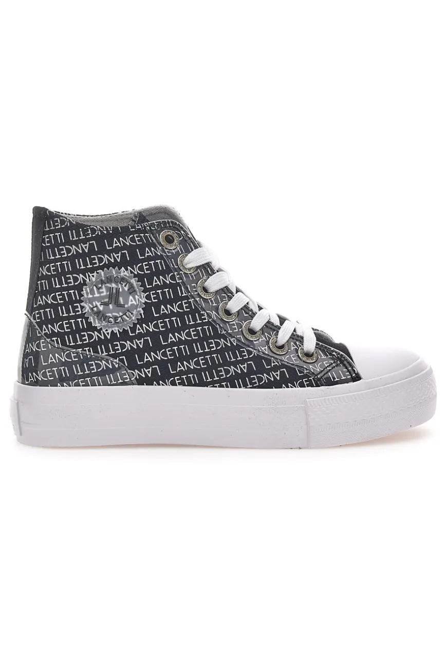 Sneakers Con Flatform Lancetti 123 Nere