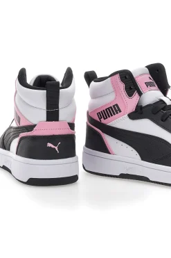 Sneakers con Lacci Bianche e Nere Puma Rebound V6