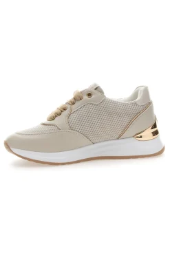 Sneakers Crema con Dettagli Oro e Platform MARIELLA BURANI 51021