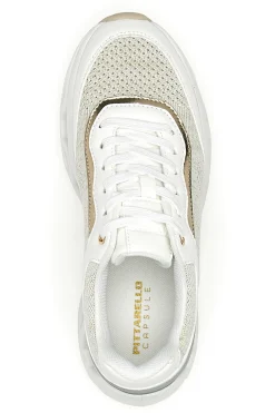 Sneakers da donna beige con inserti traforati Pittarello 8W25013
