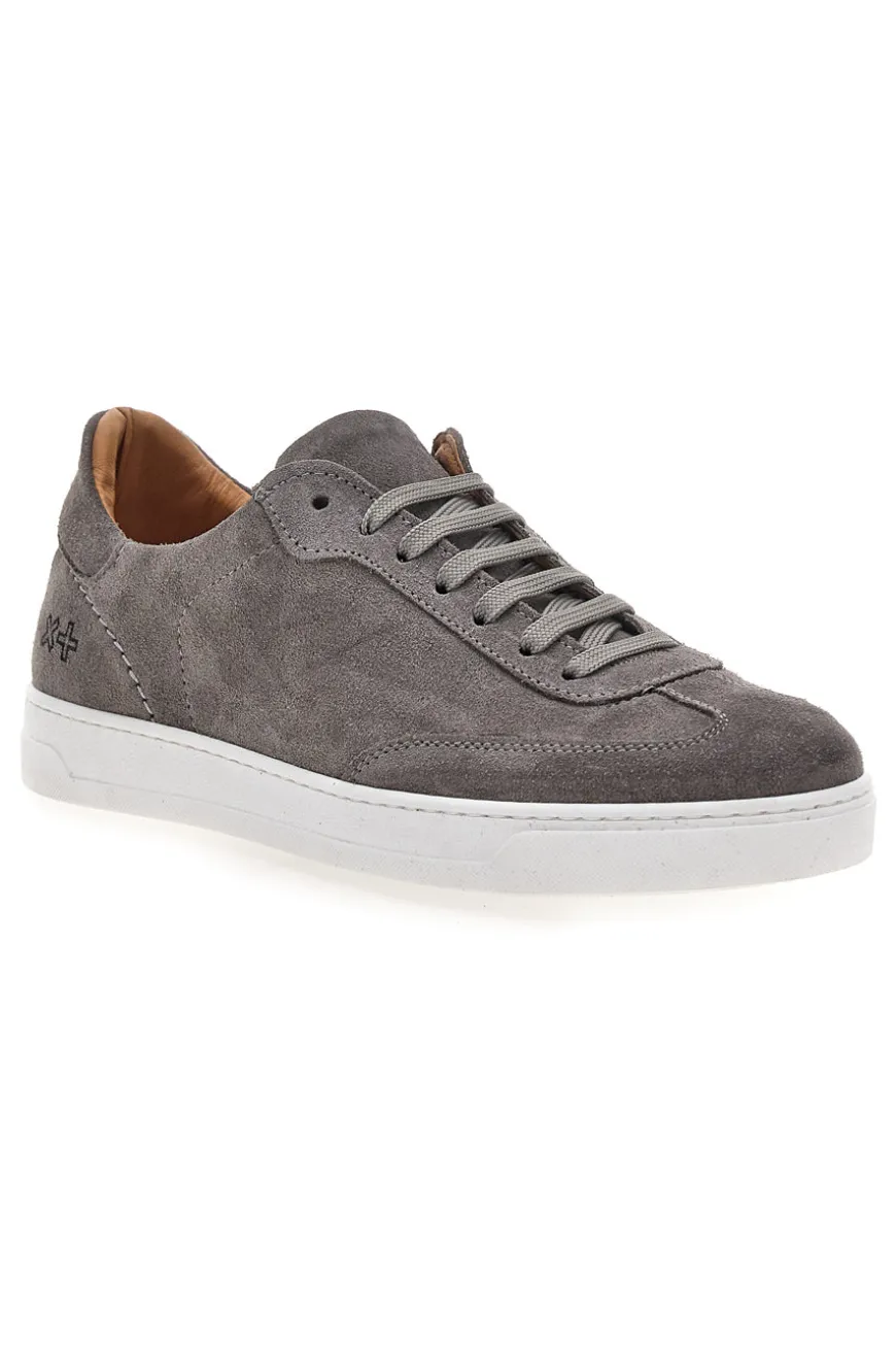 Sneakers da uomo grigio in pelle Ptr 3001