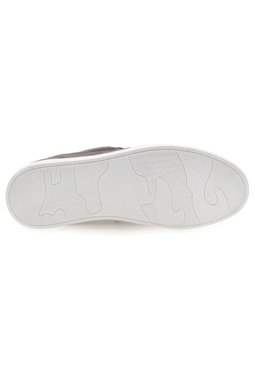 Sneakers da uomo grigio in pelle Ptr 3001