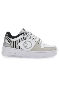 Sneakers Flatform Soprani Alex Bianche Animalier