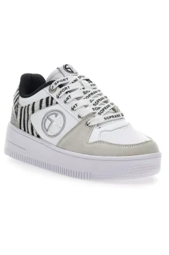 Sneakers Flatform Soprani Alex Bianche Animalier