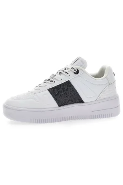 Sneakers Flatform Soprani Jimmy Glitter Bianche
