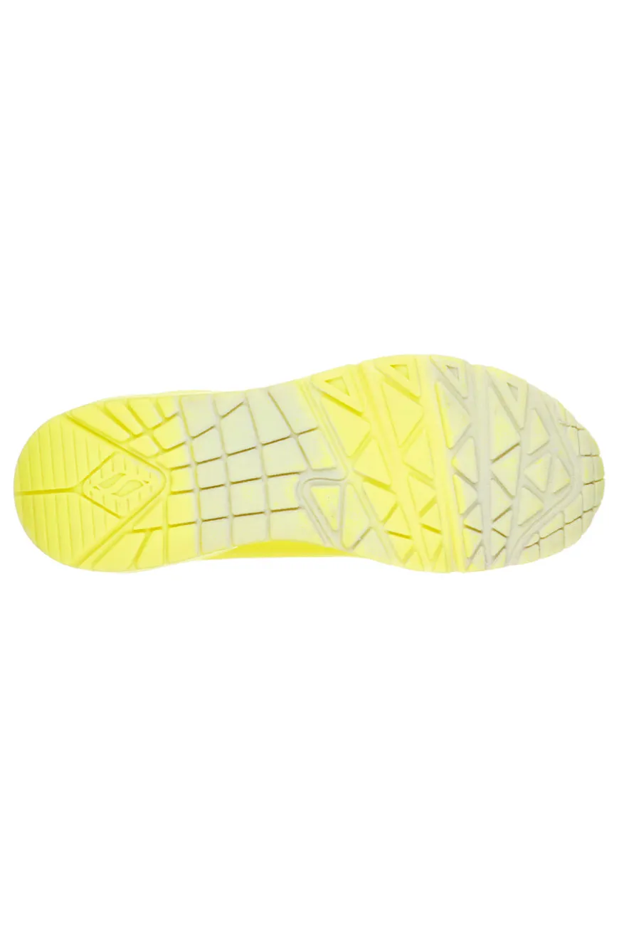 Sneakers Gialle con Air-Cooled Memory Foam Skech-Air Skechers Uno - Night Shades