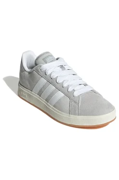 Sneakers grigie con dettagli bianchi stile retrò Adidas Grand Court Base 00s