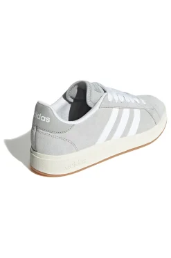 Sneakers grigie con dettagli bianchi stile retrò Adidas Grand Court Base 00s