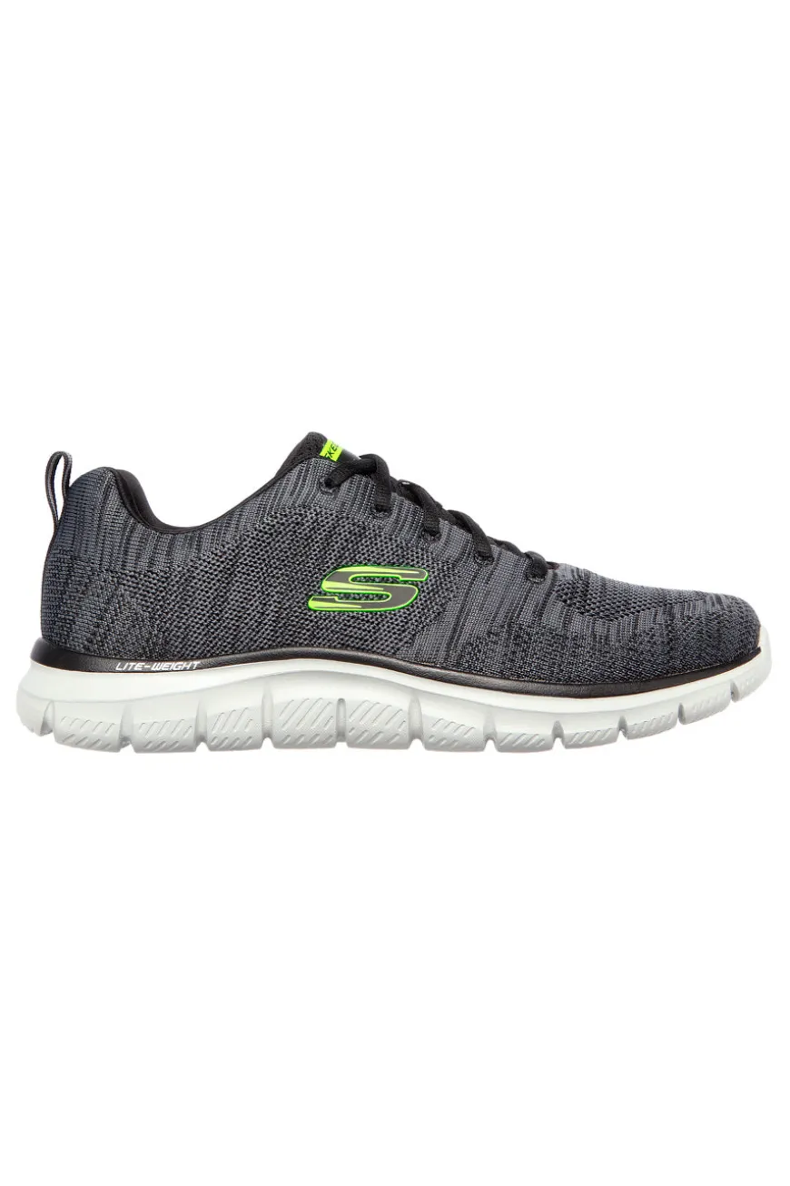 Sneakers Grigie Con Memory Foam Skeachers Track Front Runner