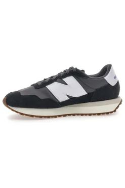 Sneakers grigie da ginnastica in pelle e tessuto New balance Ms237ga