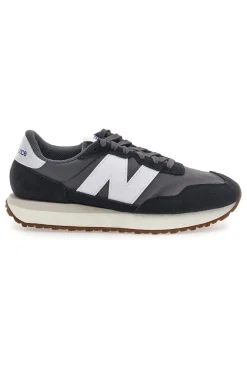 Sneakers grigie da ginnastica in pelle e tessuto New balance Ms237ga