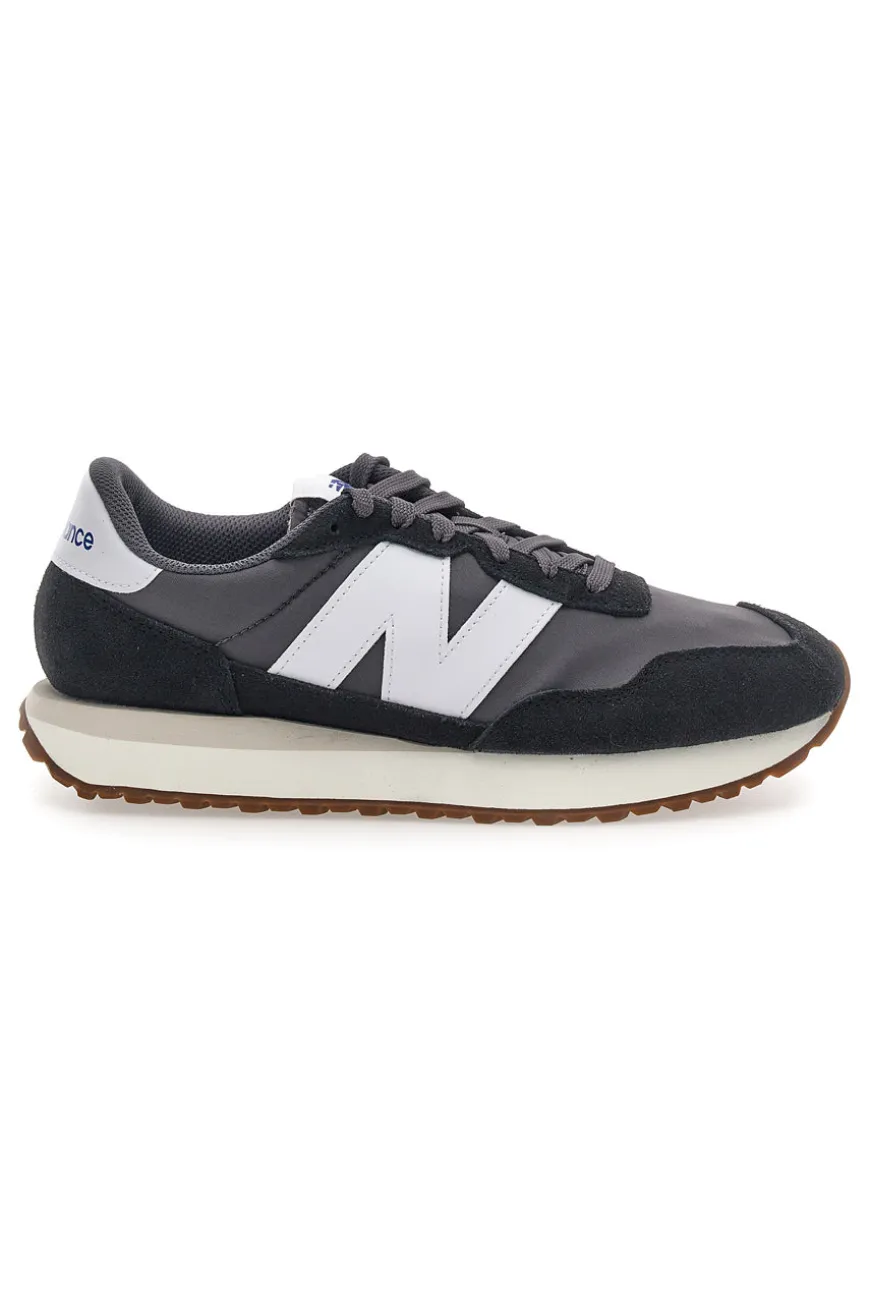 Sneakers grigie da ginnastica in pelle e tessuto New balance Ms237ga