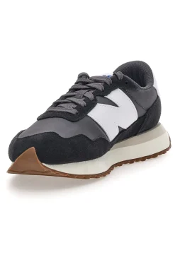 Sneakers grigie da ginnastica in pelle e tessuto New balance Ms237ga