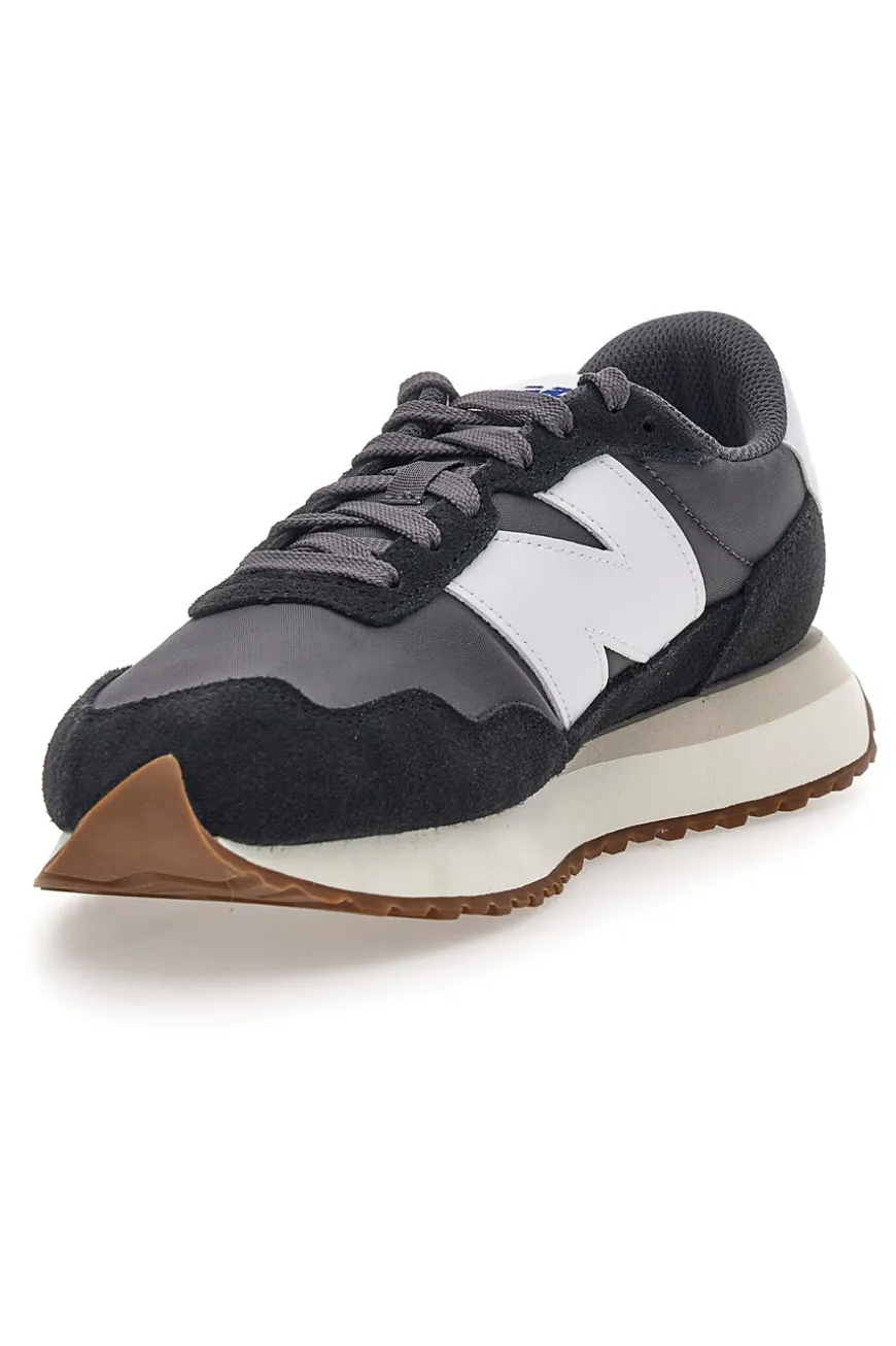 Sneakers grigie da ginnastica in pelle e tessuto New balance Ms237ga