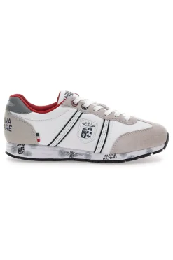Sneakers Grigie e Bianche Con Lacci Marina Militare MM255