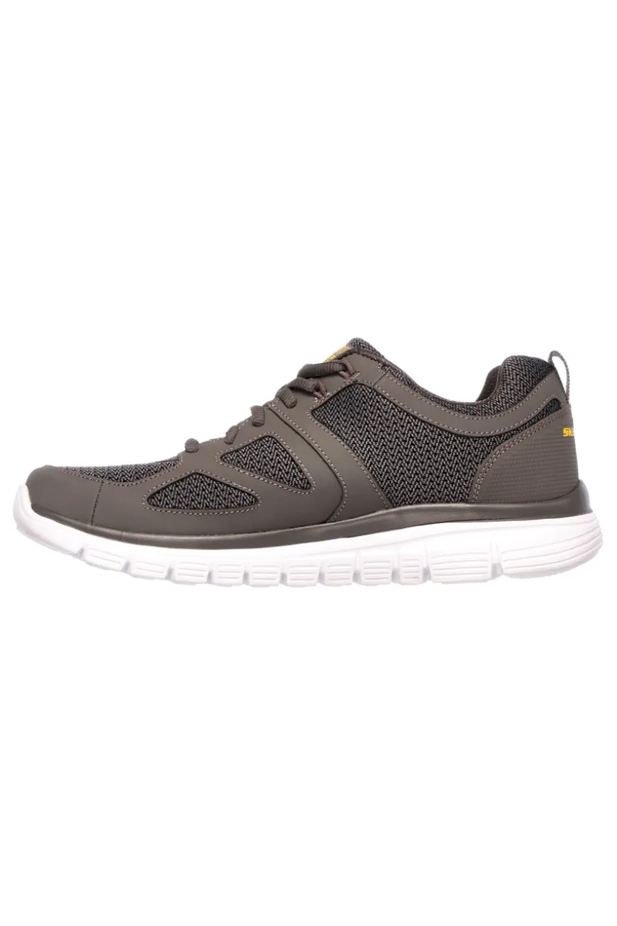 Sneakers grigie in pelle e mesh con soletta memory foam Skechers Burns Agoura da Uomo