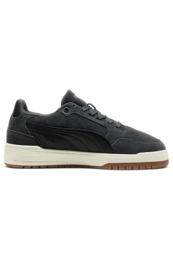 Sneakers grigio scuro in tessuto scamosciato con suola beige Puma Shuffle Downtown SD