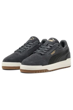 Sneakers grigio scuro in tessuto scamosciato con suola beige Puma Shuffle Downtown SD