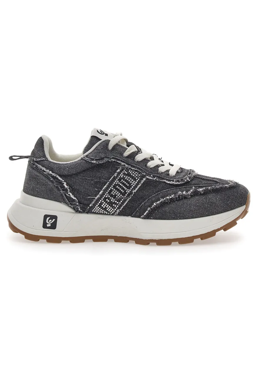 Sneakers in Denim Nere Freddy 7604