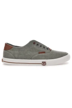 Sneakers in Tela Grigio Route 66 91414
