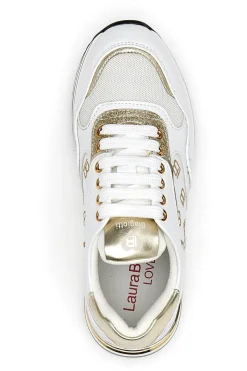 Sneakers Laura Biagiotti 8370 Bianche Oro