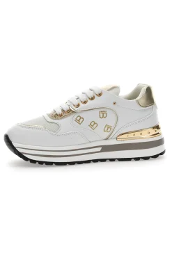 Sneakers Laura Biagiotti 8370 Bianche Oro