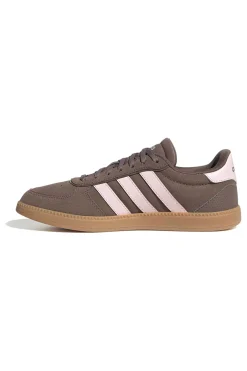 Sneakers marroni con strisce rosa e dettagli traforati Adidas Breaknet Sleek